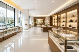 Gleaming retail showroom with polished floors — showroom cleaning in University Gardens NY